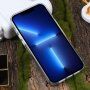 Transparentný mramorový kryt s kamienkami pre iPhone 14 Pro Max - čierny