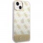Guess Peony Glitter Script Logo kryt pre iPhone 14 - zlatý