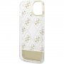 Guess Peony Glitter Script Logo kryt pre iPhone 14 - zlatý