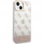 Guess Peony Glitter Script Logo kryt pre iPhone 14 - ružový