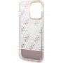 Guess Peony Glitter Script Logo kryt pre iPhone 14 Pro Max - ružový