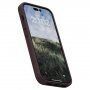 NJORD kožený kryt pre iPhone 14 Pro - tmavohnedý