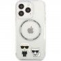 Karl Lagerfeld Karl and Choupette kryt s MagSafe pre iPhone 13 Pro Max - číry