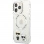 Karl Lagerfeld Karl and Choupette kryt s MagSafe pre iPhone 13 Pro Max - číry