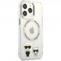 Karl Lagerfeld Karl and Choupette kryt s MagSafe pre iPhone 13 Pro Max - číry