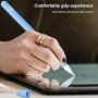 3v1 silikónový obal s dvoma krytmi hrotu pre Apple Pencil 2. generácie / Pro - sivý