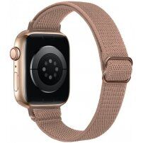 Nylonový tenký remienok s posuvnou prackou pre Apple Watch Ultra 49mm / 46mm / 45mm / 44mm / 42mm - béžový