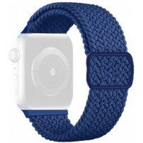 Remienok s vrkočovým vzorom pre Apple Watch Ultra 49mm / 46mm / 45mm / 44mm / 42mm - tmavomodrý