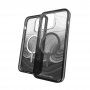 GEAR4 D3O Milan Snap Black Swirl transparentný kryt s MagSafe pre iPhone 14 Pro Max - čierny