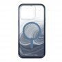 GEAR4 D3O Milan Snap Blue Swirl transparentný kryt s MagSafe pre iPhone 14 Pro Max - modrý