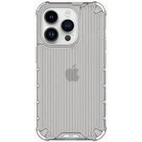 Odolný lesklý kryt s vertikálnou mriežkou pre iPhone 13 Pro Max - sivý