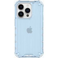 Odolný lesklý kryt s vertikálnou mriežkou pre iPhone 14 Pro Max - modrý