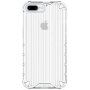 Odolný lesklý kryt s vertikálnou mriežkou pre iPhone 7 Plus / 8 Plus - číry