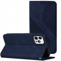 Kožené flipové puzdro so vzorom pre iPhone 11 Pro - tmavomodré