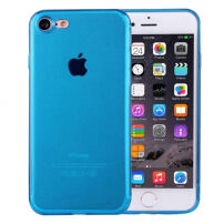 Ultratenký 0,5 mm tmavý silikonový kryt pre Apple iPhone 8 / 7 - tmavo-modrý