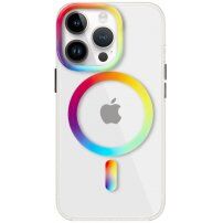 Transparentný kryt s MagSafe pre iPhone 14 Pro Max - dúhový