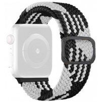 Remienok s vrkočovým vzorom pre Apple Watch Ultra 49mm / 46mm / 45mm / 44mm / 42mm - bielo-čierny