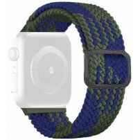 Remienok s vrkočovým vzorom pre Apple Watch 42mm / 41mm / 40mm / 38mm - modro-zelený