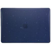 Lesklý transparentný kryt s trblietkami pre MacBook Air 13" (A2681 / A3113) - tmavomodrý