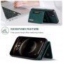 DG.MING 2 v 1 kryt s odnímateľnou magnetickou peňaženkou pre iPhone 13 mini - tmavozelený