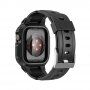 Odolné Armor puzdro s remienkom pre Apple Watch 45mm / 44mm / 42mm - čierne
