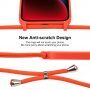 Silikónový kryt so šnúrkou pre iPhone 14 - oranžový