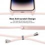 Silikónový kryt so šnúrkou pre iPhone 14 Pro - staroružový