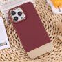 Ochranný kryt s pokovenou spodnou časťou pre iPhone 14 Pro Max - vínový