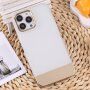Ochranný kryt s pokovenou spodnou časťou pre iPhone 13 Pro Max - biely