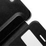 Flipové puzdro s priezorom pre iPhone SE (2016) / 5 / 5S – čierne