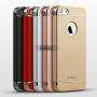 IPAKY elegantný kryt pre iPhone 5 / 5S / SE (2016) – červeno-zlatý