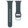 Silikónový remienok Ocean Ripple pre Apple Watch Ultra 49mm / 46mm / 45mm / 44mm / 42mm - petrolejový