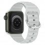 Silikónový remienok Ocean Ripple pre Apple Watch 42mm / 41mm / 40mm / 38mm - sivý