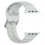 Silikónový remienok Ocean Ripple pre Apple Watch 42mm / 41mm / 40mm / 38mm - sivý