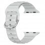 Silikónový remienok Ocean Ripple pre Apple Watch 42mm / 41mm / 40mm / 38mm - sivý