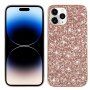 Ochranný kryt s flitrami pre iPhone 14 Pro Max - zlatoružový