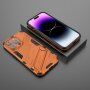 Odolný ochranný kryt so stojančekom pre iPhone 14 Pro - oranžový