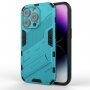 Odolný ochranný kryt so stojančekom pre iPhone 14 Pro - modrý