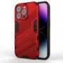 Odolný ochranný kryt so stojančekom pre iPhone 14 Pro Max - červený