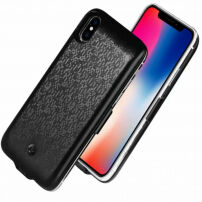 Dizajnový kryt s batériou 5500 mAh pre iPhone X – čierny