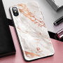 FLOVEME plastový kryt pre Apple iPhone XS / iPhone X – biely mramor
