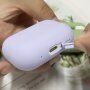 Silikónový ochranný obal pre AirPods Pro 2 (2022) s konektorom Lightning - biely