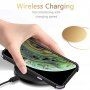 Kryt s kapsou na karty a stojančekom pre iPhone XS Max - fialový