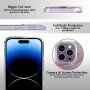 Mramorový trblietavý kryt pre iPhone 14 Pro Max - ružovo-fialový