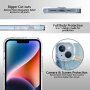 Mramorový trblietavý kryt pre iPhone 14 Plus - modrý