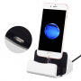 Nabíjacia a dokovacia magnetická stanica pre iPhone – strieborná