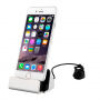 Nabíjacia a dokovacia magnetická stanica pre iPhone – strieborná