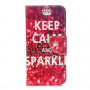 Flipové puzdro pre iPhone XS / iPhone X – Keep calm and sparkle