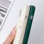 Silikónový kryt so šnúrkou a kapsou na karty pre iPhone 13 Pro Max - modrý