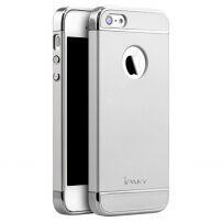 IPAKY elegantný kryt pre iPhone 5 / 5S / SE (2016) – strieborný
